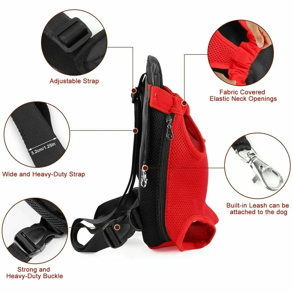 Adjustable Cat Carrier Bag Pet Double Shoulder Backpack Portable Bag Outdoor Travel Camping Hiking Cat Bag Dog Bag